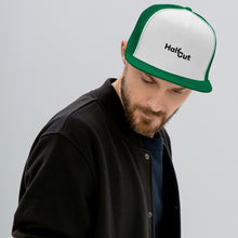 Load image into Gallery viewer, HalfCut Trucker Cap - Dark Writing