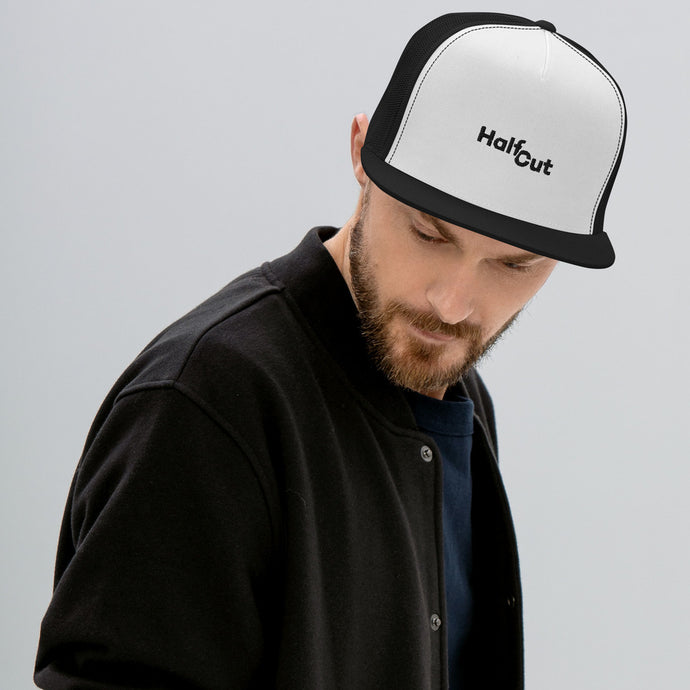 HalfCut Trucker Cap - Dark Writing