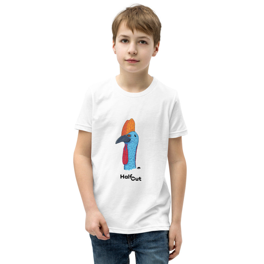 Carl Cassowary - Male Youth Tee (White) – HalfCut.org